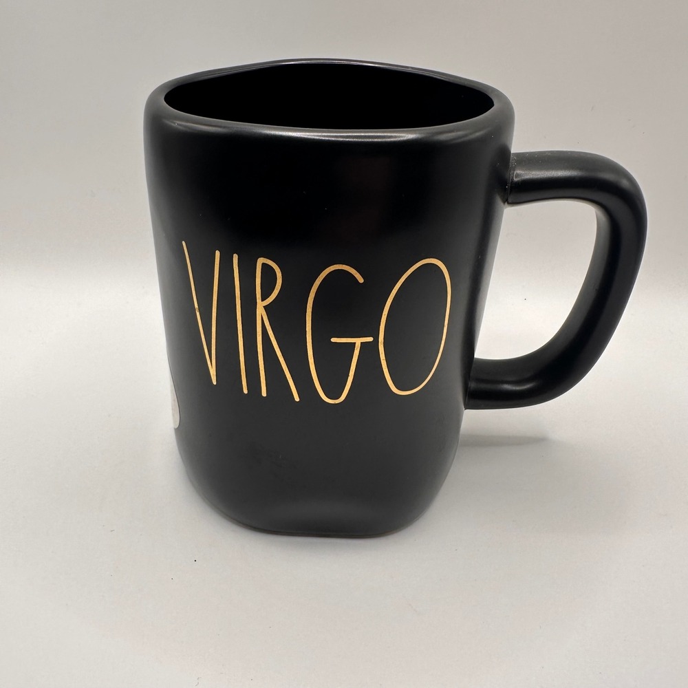 NEW! Rae Dunn Virgo Zodiac Mug Matte Black Gold Constellation Artisan Collection